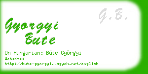 gyorgyi bute business card